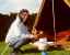 CLICK FOR FULLSIZE IMAGE Shelley gets the breakfast going 