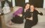 CLICK FOR FULLSIZE IMAGE Stephanie and Michelle with their champagne 