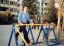 CLICK FOR FULLSIZE IMAGE Helen 'works out' on new Olympics-inspired government installation in all Beijing residential areas 