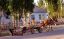 CLICK FOR FULLSIZE IMAGE Children roll a new felt carpet flat through the village 